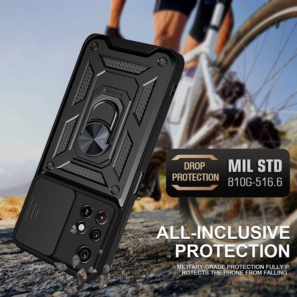 For Xiaomi Redmi Note 11 Pro 5G (China) (MediaTek) Note 11 Pro 5G Ring Kickstand TPU PC Phone Case Slide Camera Protection Back Cover For Xiaomi Redmi Note 11 Pro 5G (China) (MediaTek) Note 11 Pro 5G Ring Kickstand TPU PC Phone Case Slide Camera Protection Back Cover